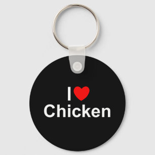 I Love (Heart) Chicken Key Ring