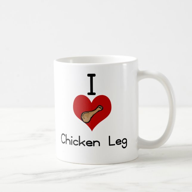 I love-heart chicken legs coffee mug (Right)