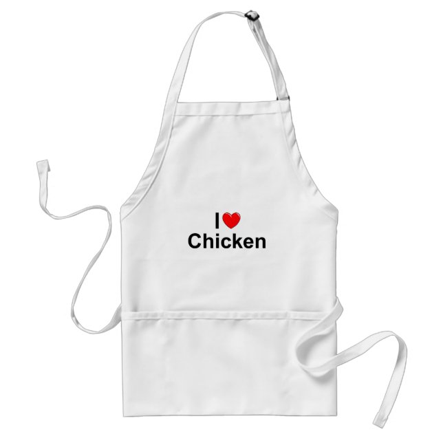 I Love (Heart) Chicken Standard Apron (Front)