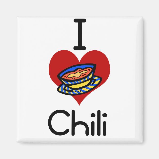 I love-heart chilli magnet (Front)