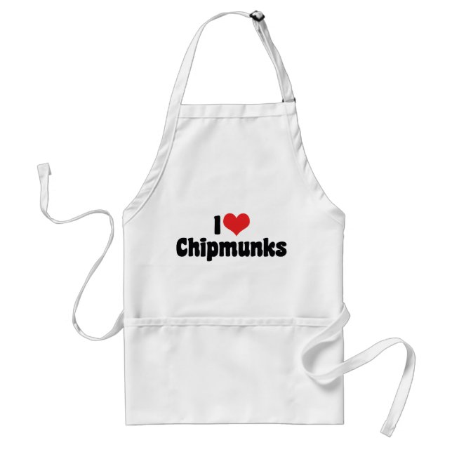 I Love Heart Chipmunks - Chipmunk Lover Standard Apron (Front)