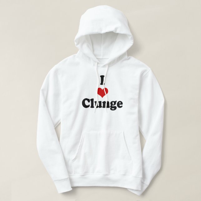 I LOVE {HEART} CLUNGE HOODIE (Design Front)