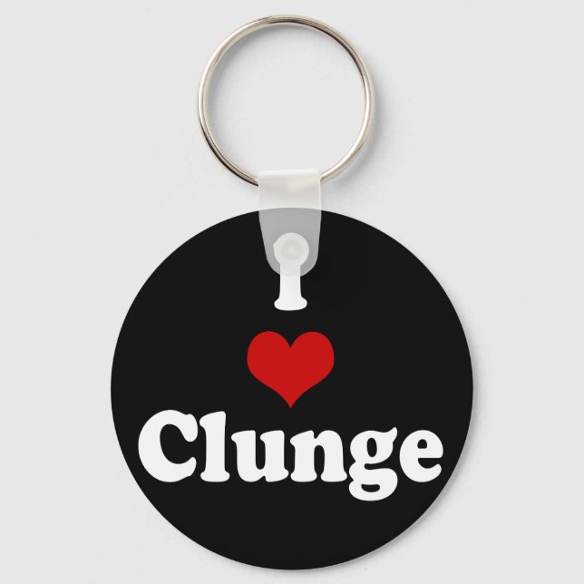 I LOVE {HEART} CLUNGE KEY RING (Front)