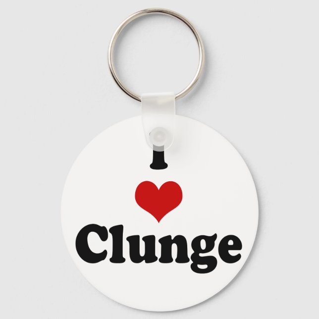 I LOVE {HEART} CLUNGE KEY RING (Front)