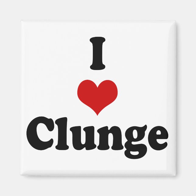 I LOVE {HEART} CLUNGE MAGNET (Front)