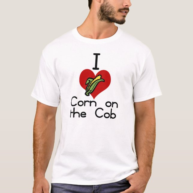 I love-heart corn on the cob T-Shirt (Front)