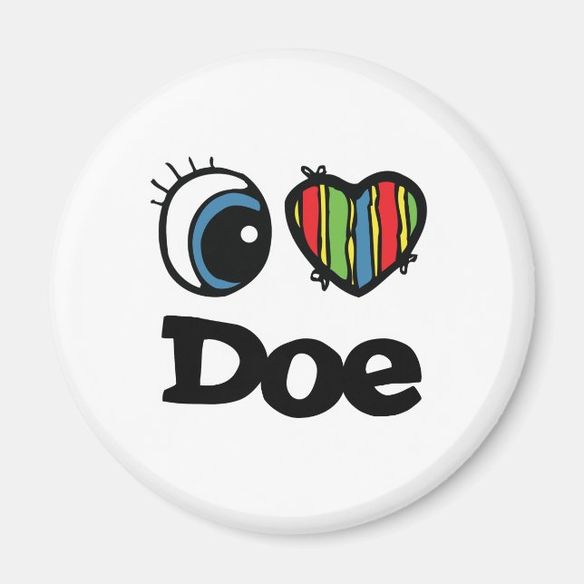 I Love (Heart) Doe Magnet (Front)