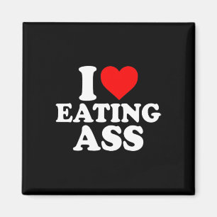I Love Heart Eating Cute Funny Simple  Magnet