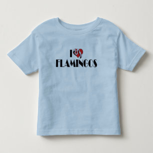 I Love Heart Flamingos - Pink Flamingo Lovers Toddler T-Shirt