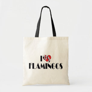 I Love Heart Flamingos - Pink Flamingo Lovers Tote Bag