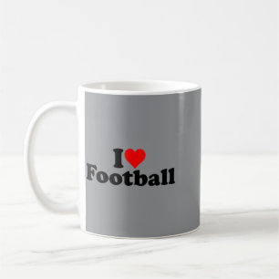 I Love Heart Football Coffee Mug