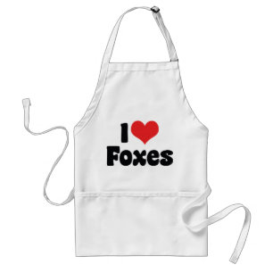 I Love Heart Foxes - Fox Lover Standard Apron