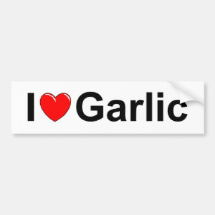 I Love (Heart) Garlic Bumper Sticker