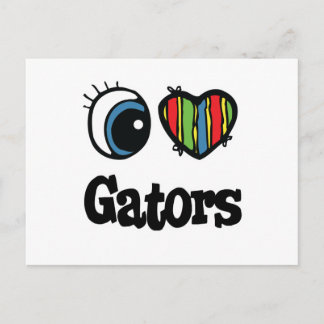 I Love (Heart) Gators Postcard