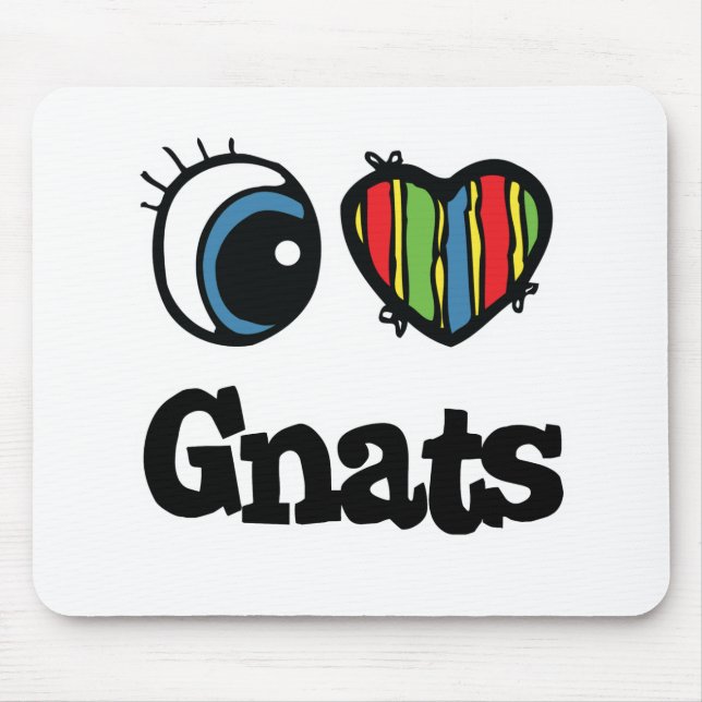I Love (Heart) Gnats Mouse Pad (Front)