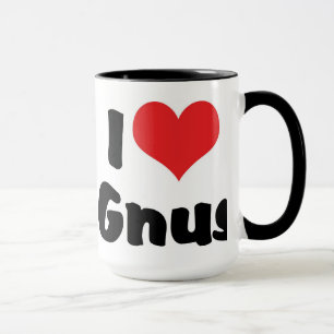 I Love Heart Gnus Mug