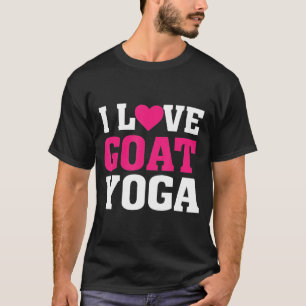 I Love Heart Goat Yoga Meditation Exercise Heart T-Shirt