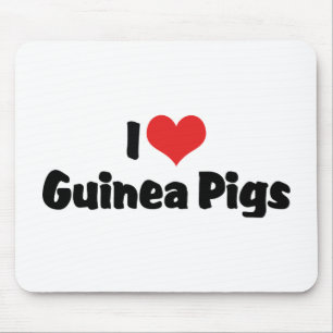 I Love Heart Guinea Pigs Mouse Pad
