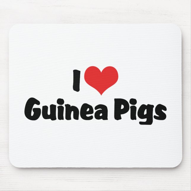 I Love Heart Guinea Pigs Mouse Pad (Front)