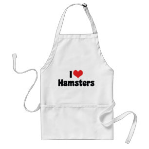 I Love Heart Hamsters Standard Apron