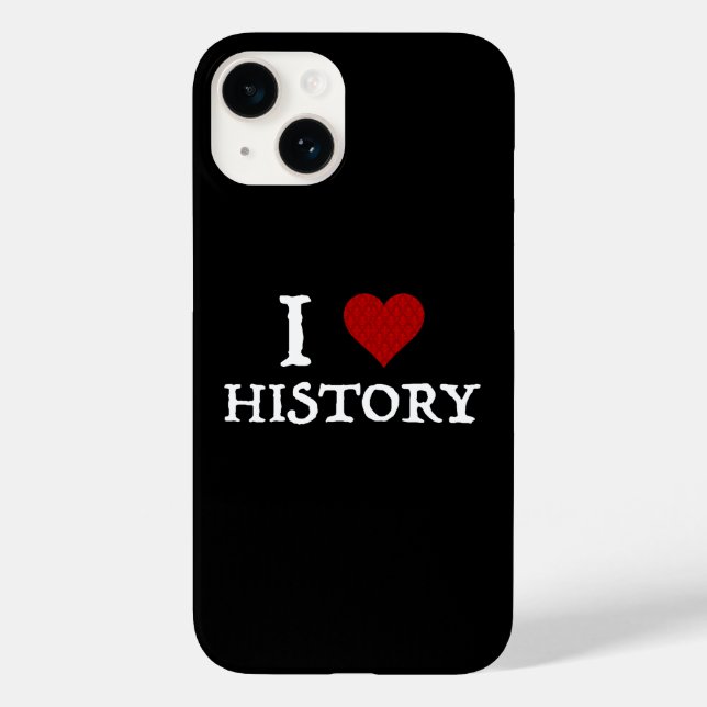 I Love (Heart) History Case-Mate iPhone Case (Back)