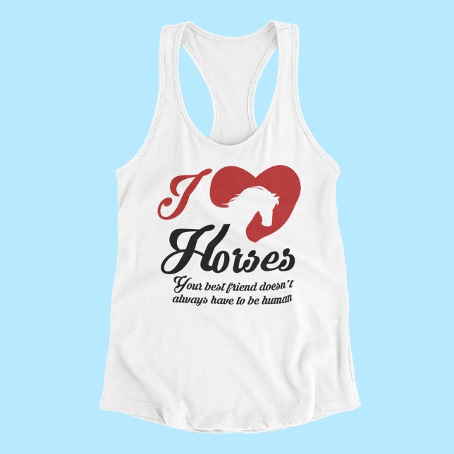 I Love/Heart Horses Singlet (Creator Uploaded)