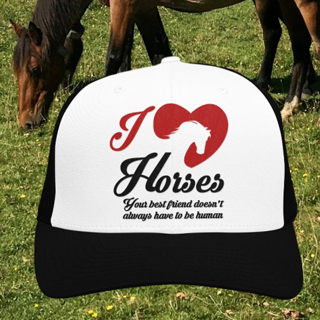 I Love/Heart Horses Trucker Hat (Creator Uploaded)