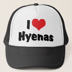 I Love Heart Hyenas Trucker Hat