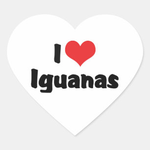 I Love Heart Iguanas - Lizard Lover Sticker