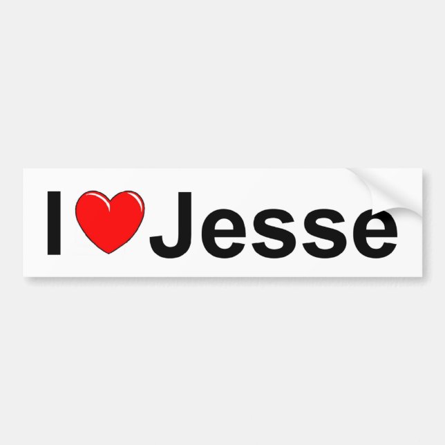 I Love (Heart) Jesse Bumper Sticker (Front)