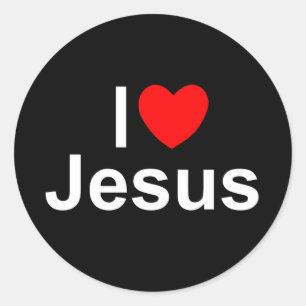 I Love (Heart) Jesus Classic Round Sticker