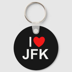 I Love (Heart) JFK Key Ring