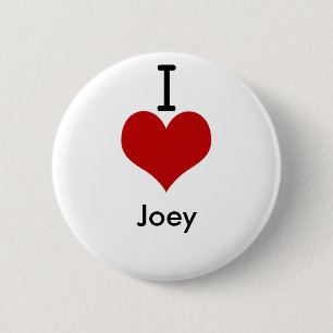 I Love (heart) Joey 6 Cm Round Badge