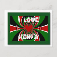 I Love Heart Kenya: Dynamic Flag Art