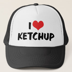 I Love Heart Ketchup - Catsup Lover Trucker Hat
