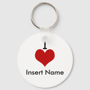 I Love (heart) Key Ring