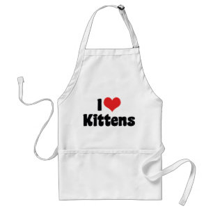 I Love Heart Kittens - Cat Lover Standard Apron