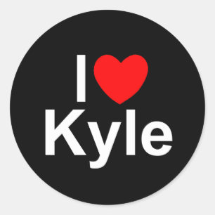 I Love (Heart) Kyle Classic Round Sticker