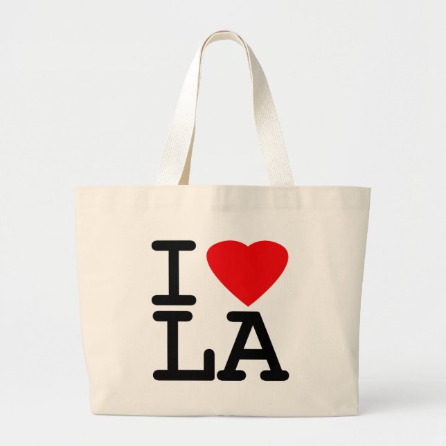 I Love Heart LA Large Tote Bag (Front)