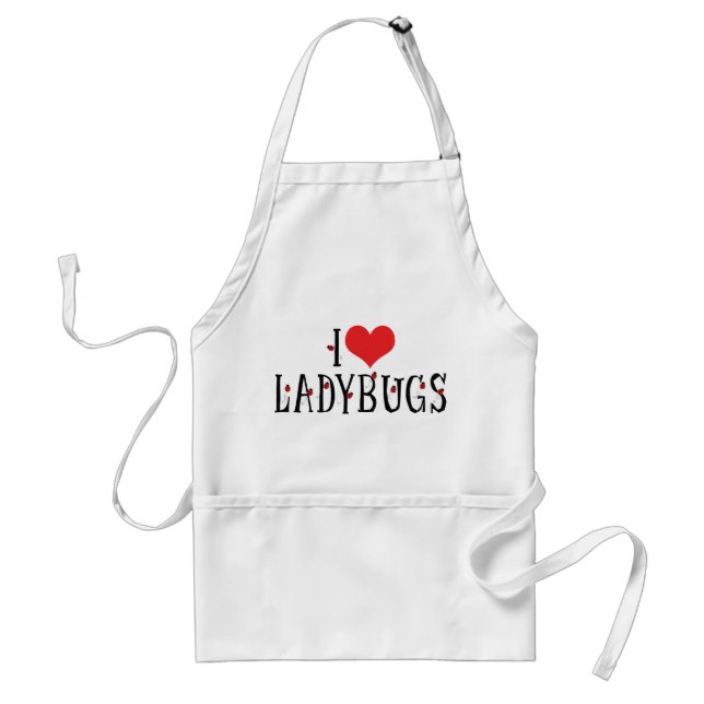 I Love Heart Ladybugs - Ladybug Lovers Standard Apron (Front)