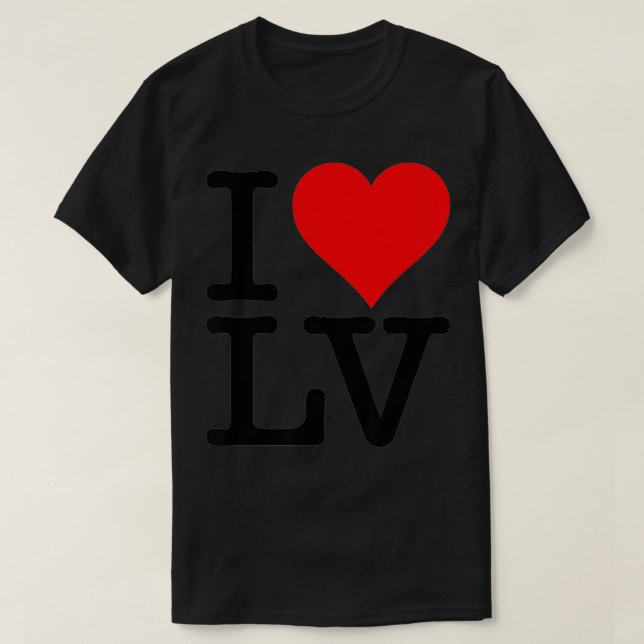 I LOVE HEART LAS VEGAS NEVADA LV  T-Shirt (Design Front)