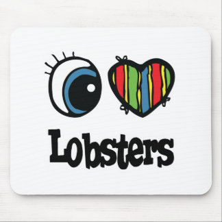 I Love (Heart) Lobsters Mouse Pad