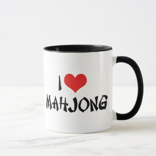 I Love Heart Mahjong - Mah Jong Lover Mug
