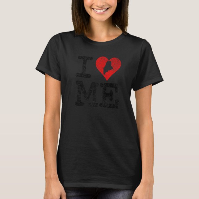 I LOVE HEART MAINE ME Premium T-Shirt (Front)