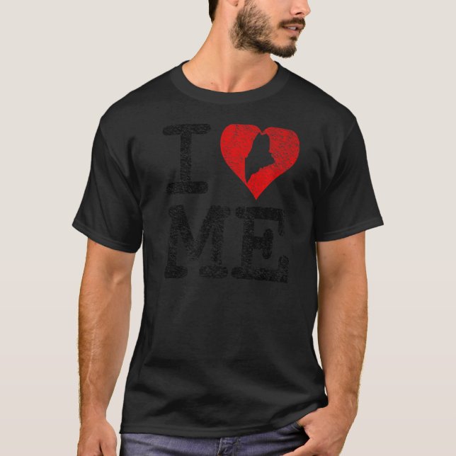 I LOVE HEART MAINE ME Premium T-Shirt (Front)