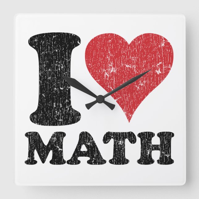 I Love (Heart) Math Clock (Front)