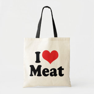 I Love Heart Meat - Beef Steak BBQ Lover Tote Bag