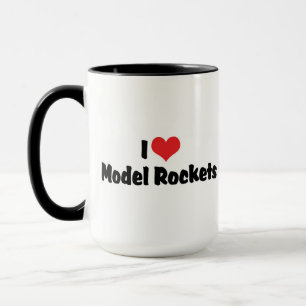 I Love Heart Model Rockets - Rocketry Lover Mug