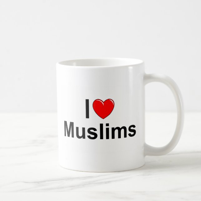 I Love (Heart) Muslims Coffee Mug (Right)