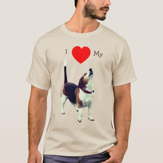 I Love Heart My Beagle Dog  T-Shirt (Front)